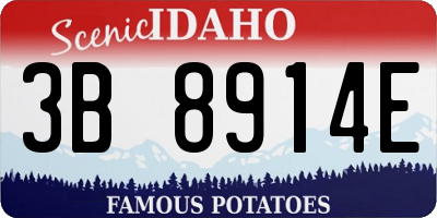 ID license plate 3B8914E