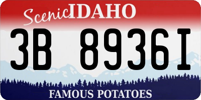 ID license plate 3B8936I