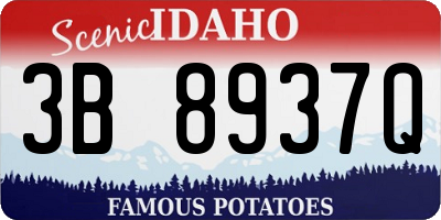 ID license plate 3B8937Q