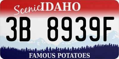 ID license plate 3B8939F