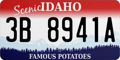 ID license plate 3B8941A