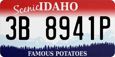 ID license plate 3B8941P