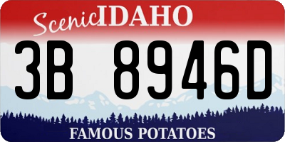 ID license plate 3B8946D