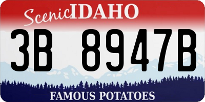 ID license plate 3B8947B