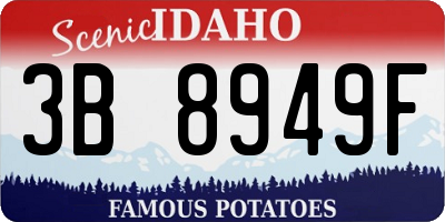 ID license plate 3B8949F