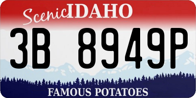 ID license plate 3B8949P