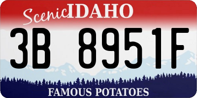 ID license plate 3B8951F