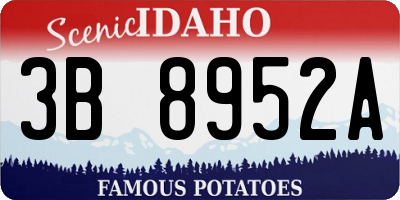 ID license plate 3B8952A