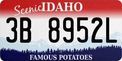 ID license plate 3B8952L