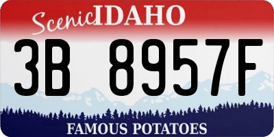 ID license plate 3B8957F