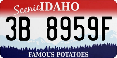 ID license plate 3B8959F