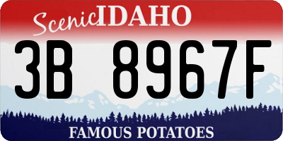ID license plate 3B8967F