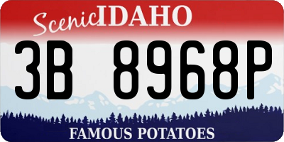 ID license plate 3B8968P