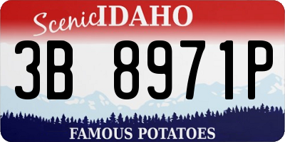 ID license plate 3B8971P
