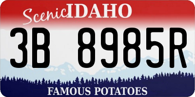ID license plate 3B8985R
