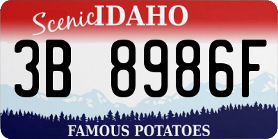 ID license plate 3B8986F