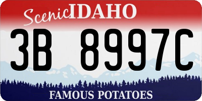 ID license plate 3B8997C