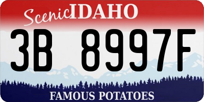 ID license plate 3B8997F