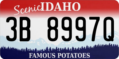 ID license plate 3B8997Q