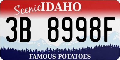 ID license plate 3B8998F