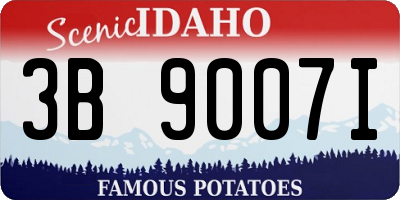 ID license plate 3B9007I