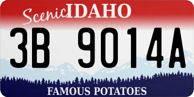ID license plate 3B9014A