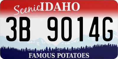ID license plate 3B9014G