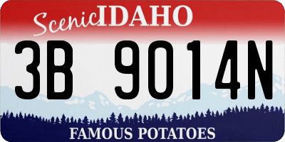 ID license plate 3B9014N