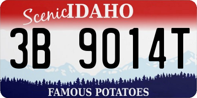ID license plate 3B9014T