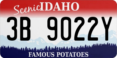 ID license plate 3B9022Y