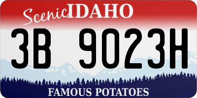 ID license plate 3B9023H