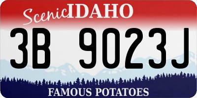 ID license plate 3B9023J