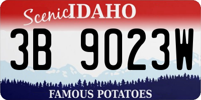 ID license plate 3B9023W
