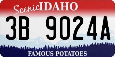 ID license plate 3B9024A