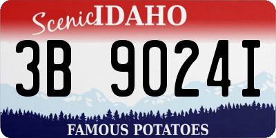 ID license plate 3B9024I
