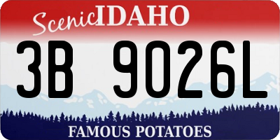 ID license plate 3B9026L