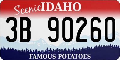 ID license plate 3B9026O
