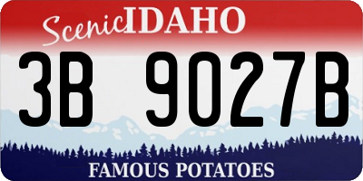 ID license plate 3B9027B