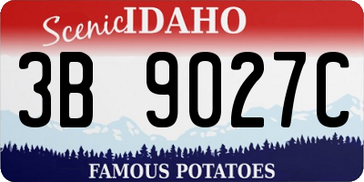 ID license plate 3B9027C