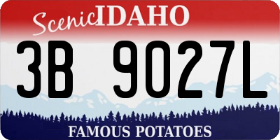 ID license plate 3B9027L