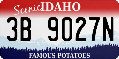 ID license plate 3B9027N