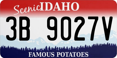 ID license plate 3B9027V