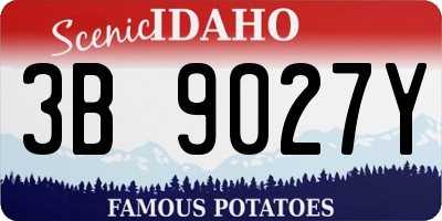 ID license plate 3B9027Y