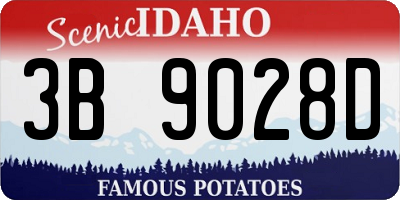 ID license plate 3B9028D