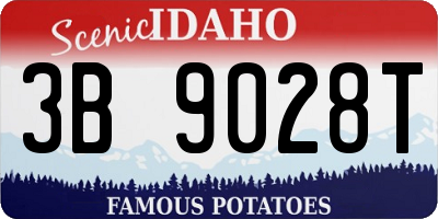 ID license plate 3B9028T