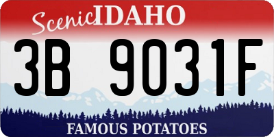 ID license plate 3B9031F
