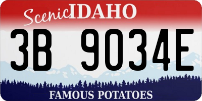 ID license plate 3B9034E
