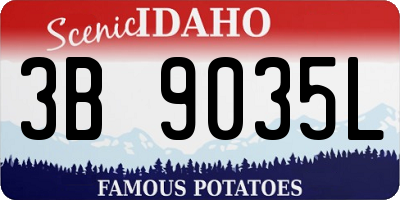 ID license plate 3B9035L