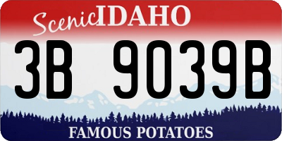 ID license plate 3B9039B