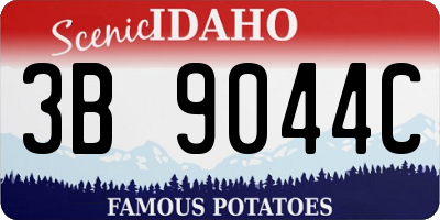 ID license plate 3B9044C